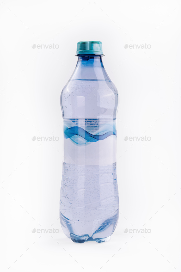 Clear Plastic Water Bottle On White Background Stock Photo By Antalexstudio